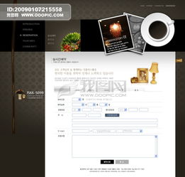 棕色系优雅之选 韩国个人网站模板与高清PSD素材深度解析